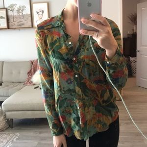 Sézane Tropical Button Down
